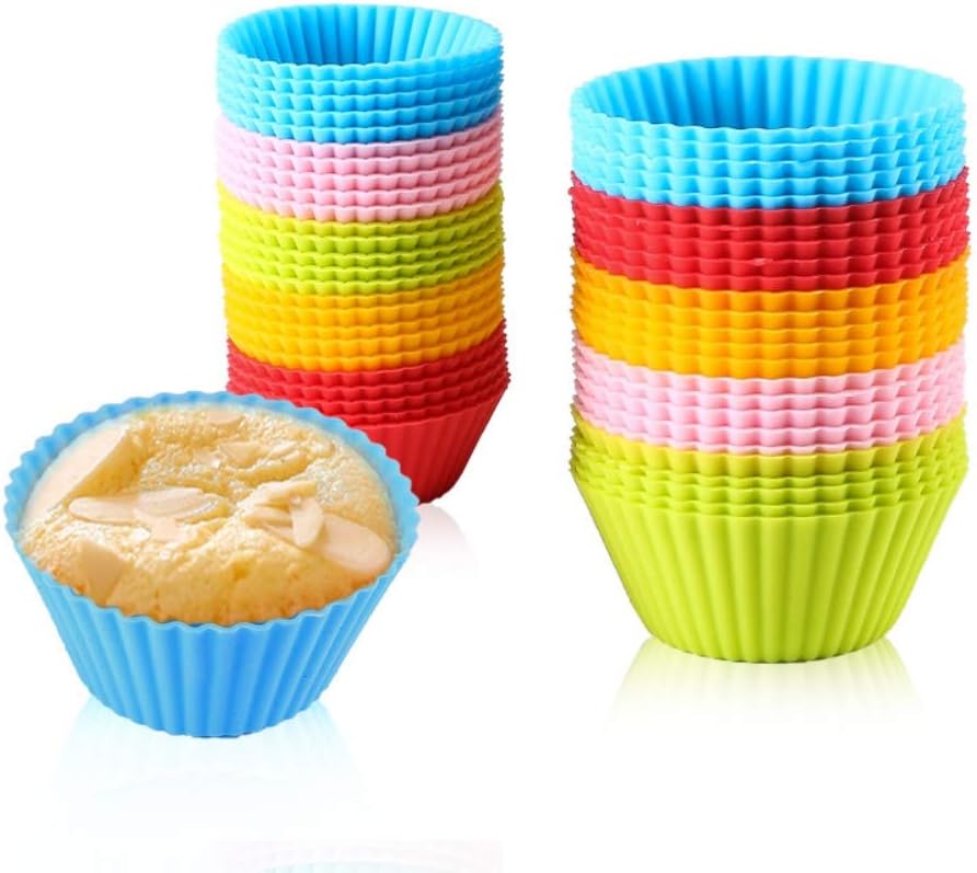 ArtisanShow Mini Muffin Baking Cups Reusable Round Shape