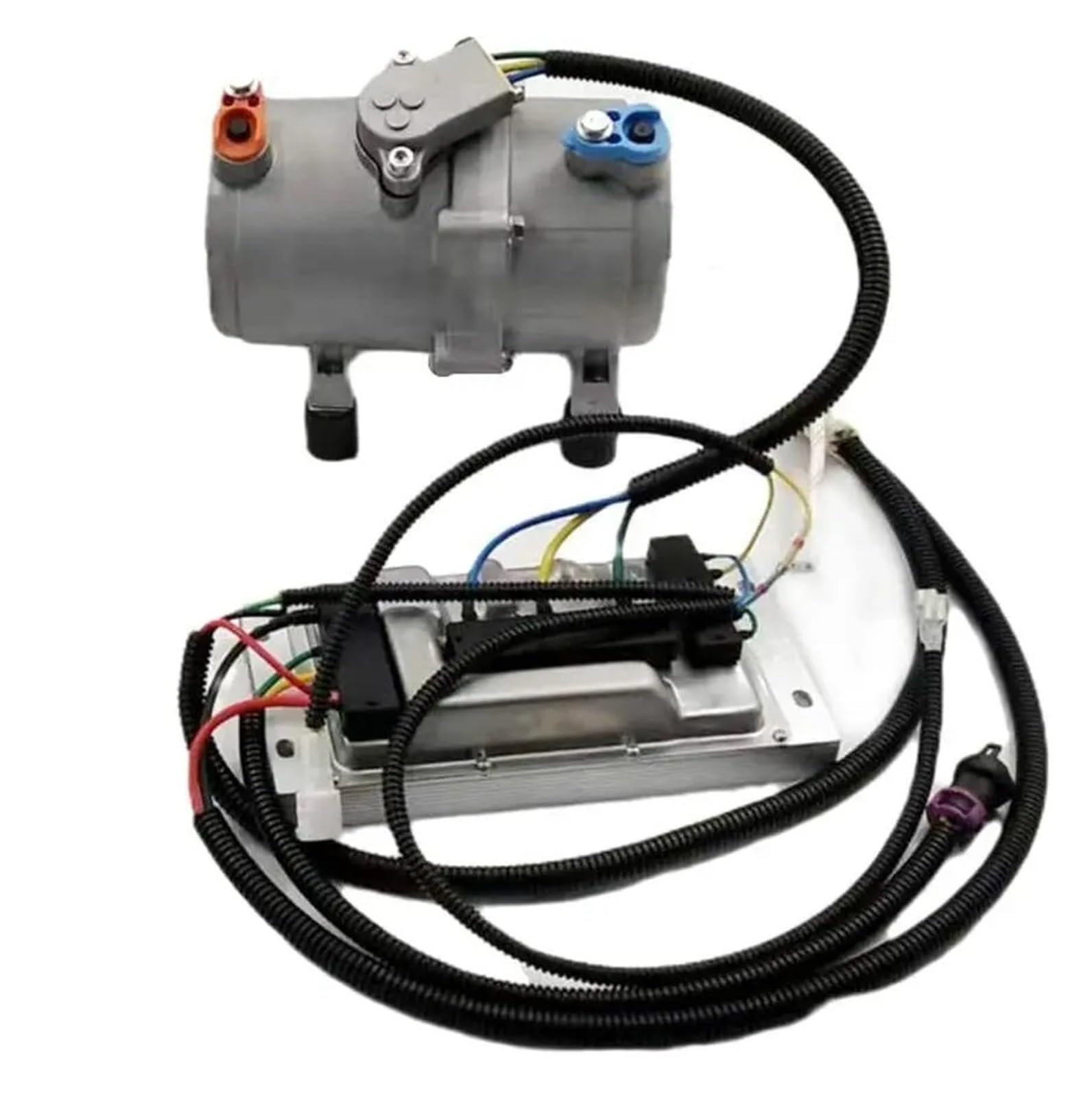 Almwbheisea 12V Compressor Electric A/C Compressor Set, 12V 24V Semi-Closed Scroll
