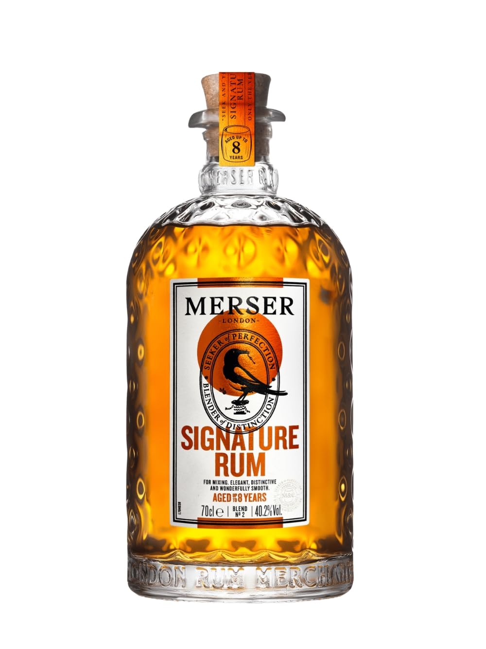 Rum Merser 8 Anni Invecchiato, 70 cl, Distillato Nei CARAIBI, Merser Signature combina i migliori rum delle Barbados, Giamaica e Repubblica Dominicana, invecchiati fino a 8 anni.