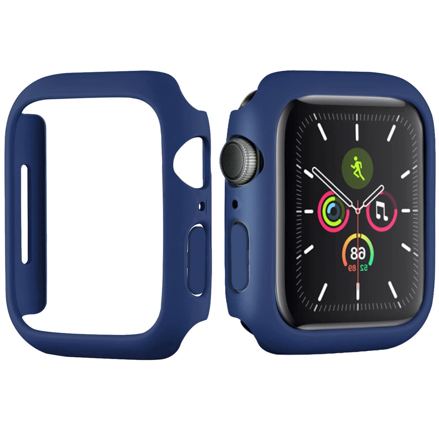 Coque Apple Watch 38mm anti-rayures avec design ouvert ultra fin bleu nuit - 6