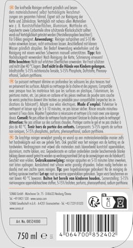 Mattlack-Pflege Sonax Bike Reiniger 750 ml für Fahrräder