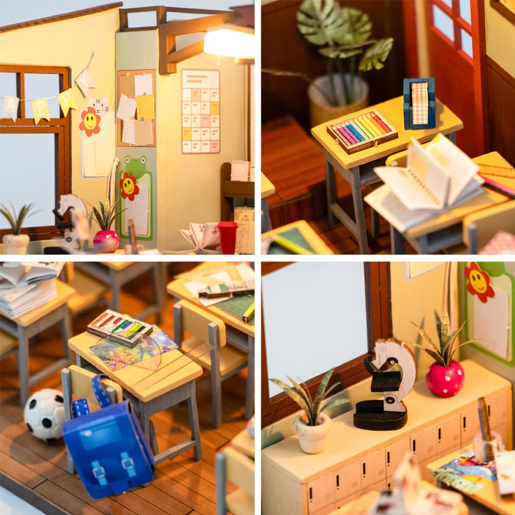 Amazon | 10月のおとぎ話 DIYミニチュアドールハウスキット3 D木製教室