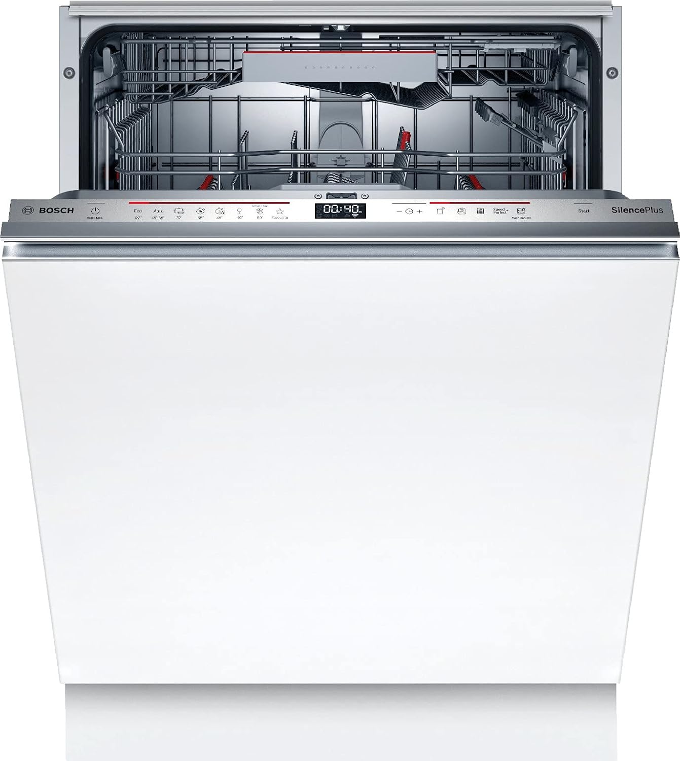 Bosch Elettrodomestici SMV6EDX57E Serie 6, Lavastoviglie a scomparsa totale, 60 cm, a incasso, in Acciaio inossidabile [Classe di efficienza energetica D]