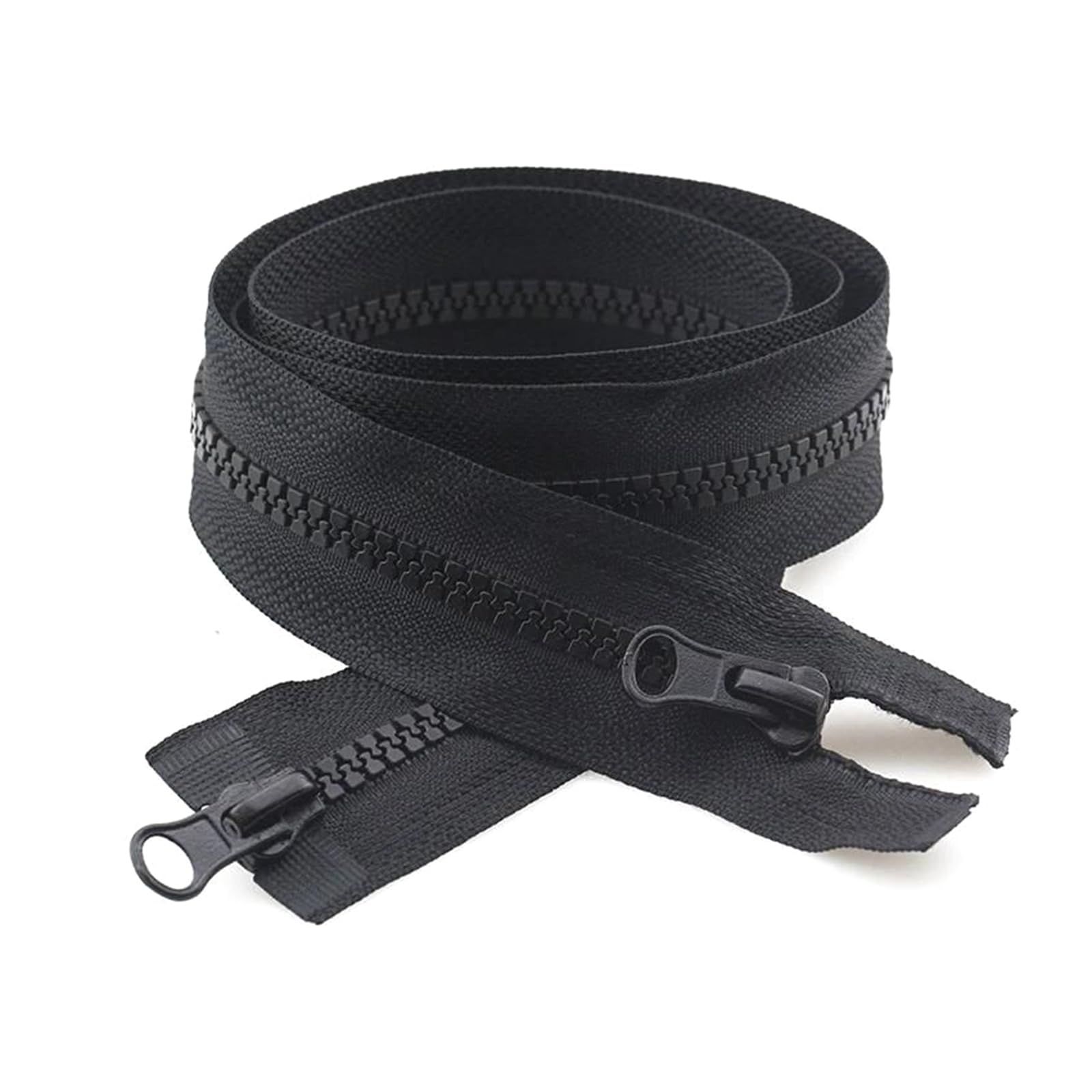 2 szt. 5# Podwójny suwak z żywicy z zamkiem błyskawicznym z otwartym końcem, ubrania, kurtki, akcesoria do szycia(Gray,100cm)