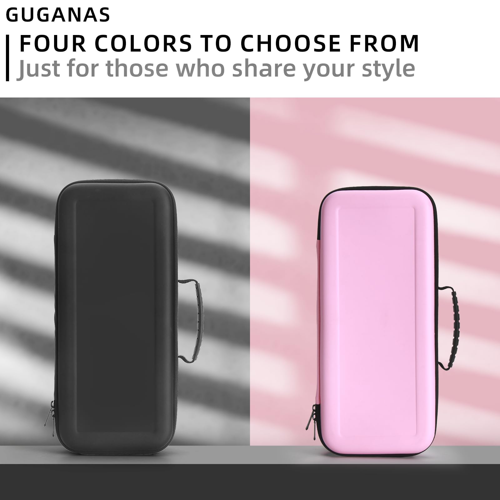 Funda rígida de viaje de poliuretano para alisador Dyson Airstrait HT01 y fuente de alimentación, impermeable, a prueba de golpes, funda de transporte de almacenamiento (rosa)