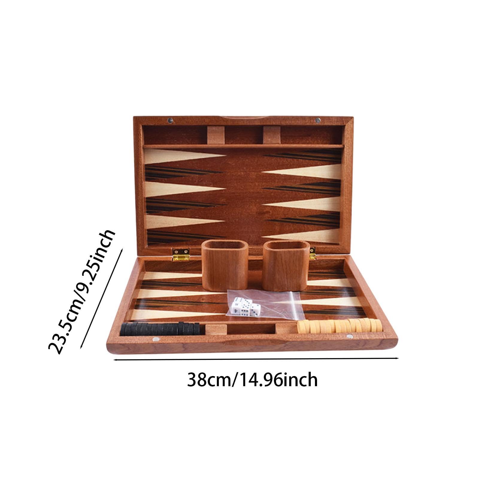 Backgammon Brettspiel Set Faltbares Reisespiel Unterhaltung Lernspiel Elegantes Design für Familien Erwachsene Freizeit Deko, Style C