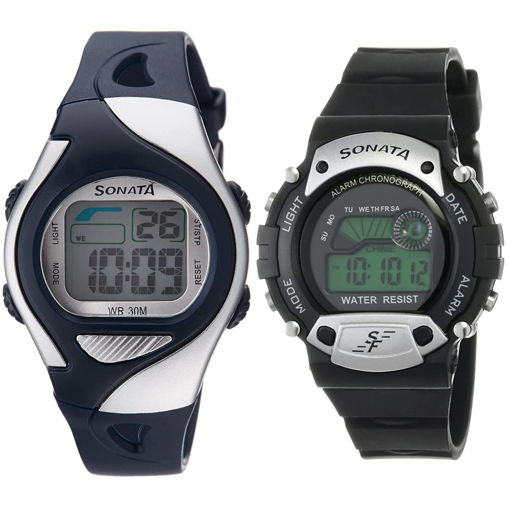 Sonata Silicone Digital Grey Dial Men (Nh87011Pp03 + Nk7982Pp02) | Rakshabandhan Gifts, Assorted Band (B07N367L86) Amazon Price History, Amazon Price Tracker