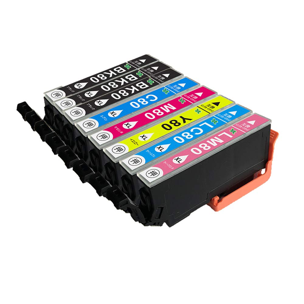 Amazon.co.jp: EPSON エプソン IC6CL80L (BK/C/M/Y/LC/LM) +2BK
