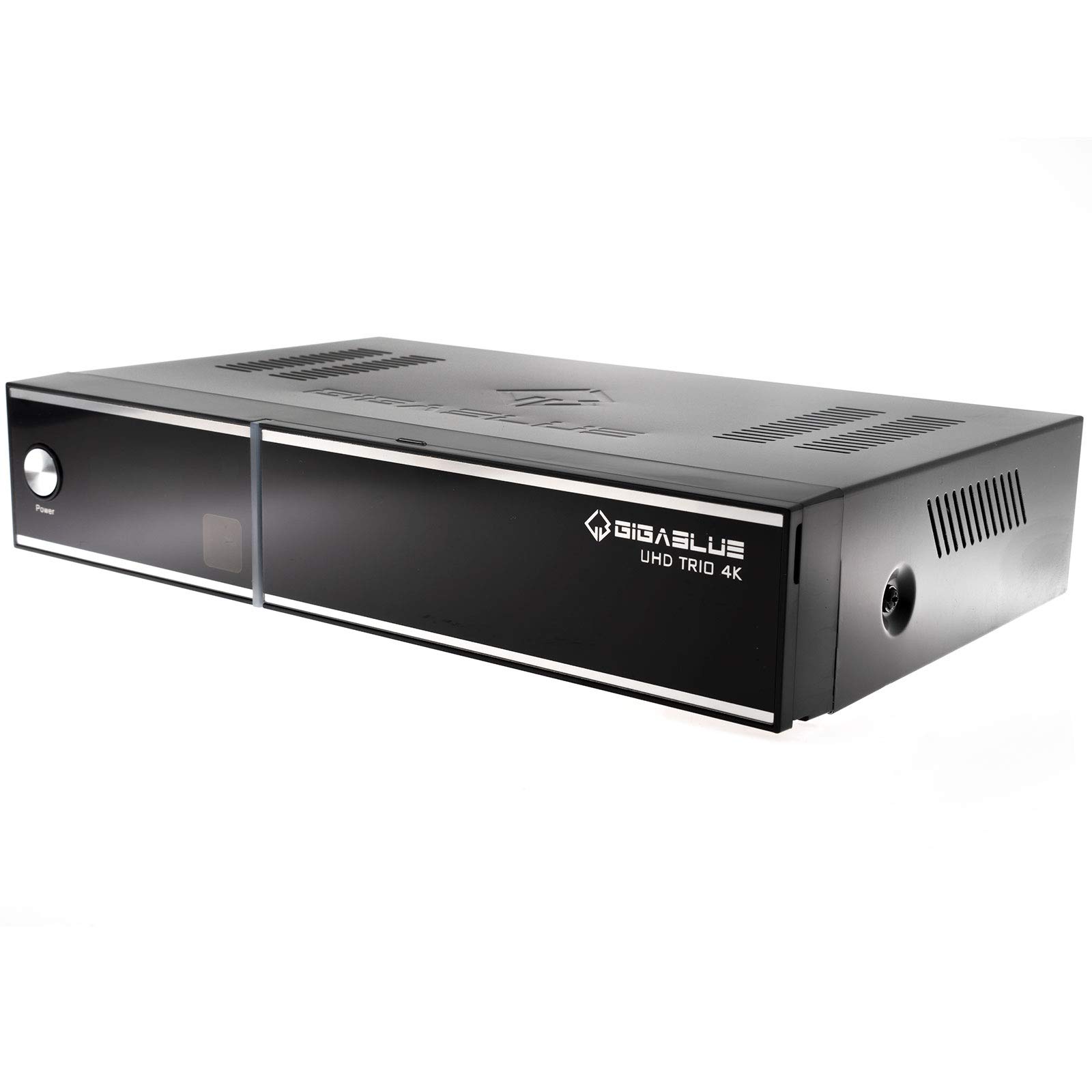 GigaBlue UHD Trio Récepteur satellite 4K DVB-S2x DVB-C2 DVB-T2 avec clé WiFi Babotech 2160p, PVR, HDMI, fente pour carte SD Noir