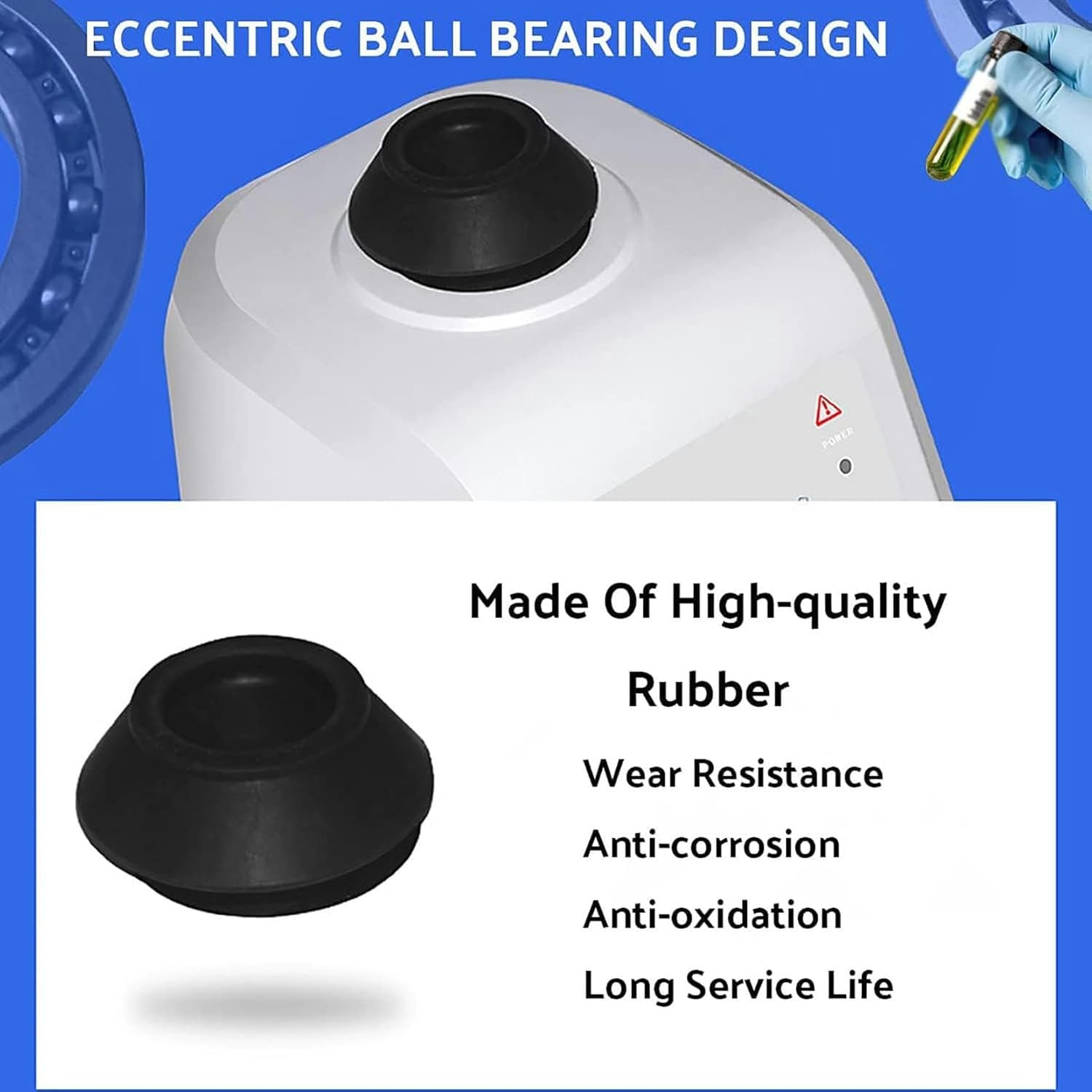 FLTRGO Electric Vortex Mixing Machine, 2800 RPM Mixer Blender, Vortex Stirring, Durable Materials, Low Noise Level, IP21, for Chemical Work Test Tube