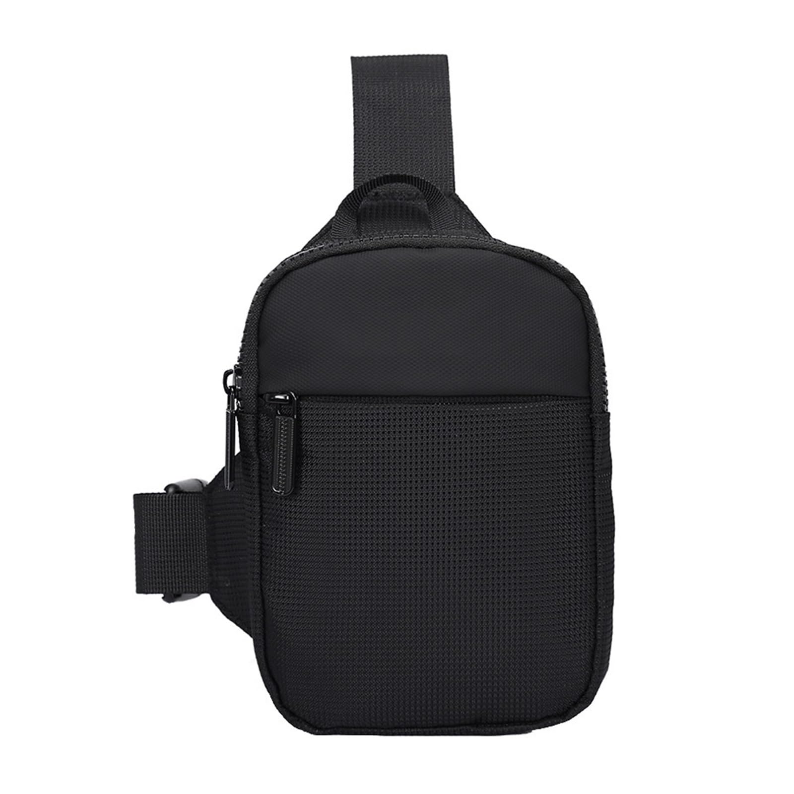Ameeda Men's Black Running Bag Chest Bag Small Canvas Shoulder Crossbody Bags For Man Mini Cloth Sling Sport Cross Phone Handbag