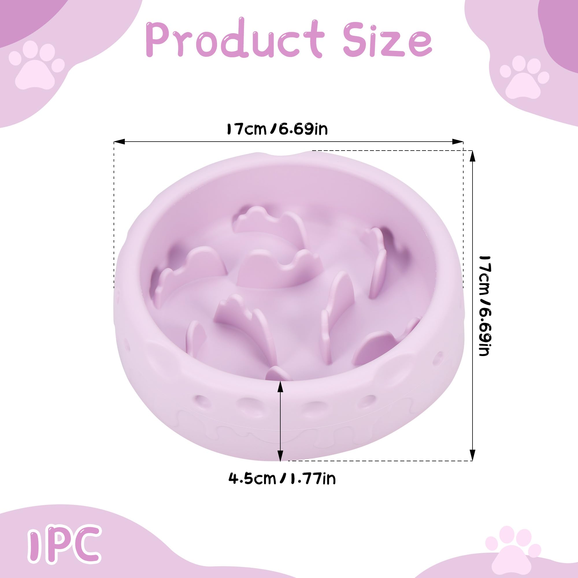 TranRantic Slow Feeder Dog Bowl, Slow Eating Dog Bowl with Non-Slip Suction Base and Spiral Maze Design - Image 2