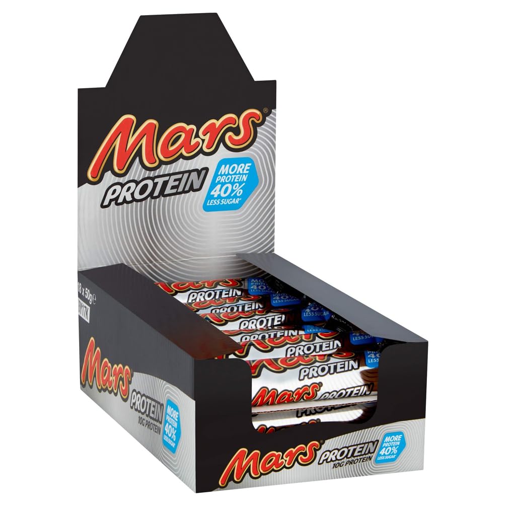 Mars Protein Chocolate Bar 50G - High-Protein Caramel Milk Chocolate, Vegetarian