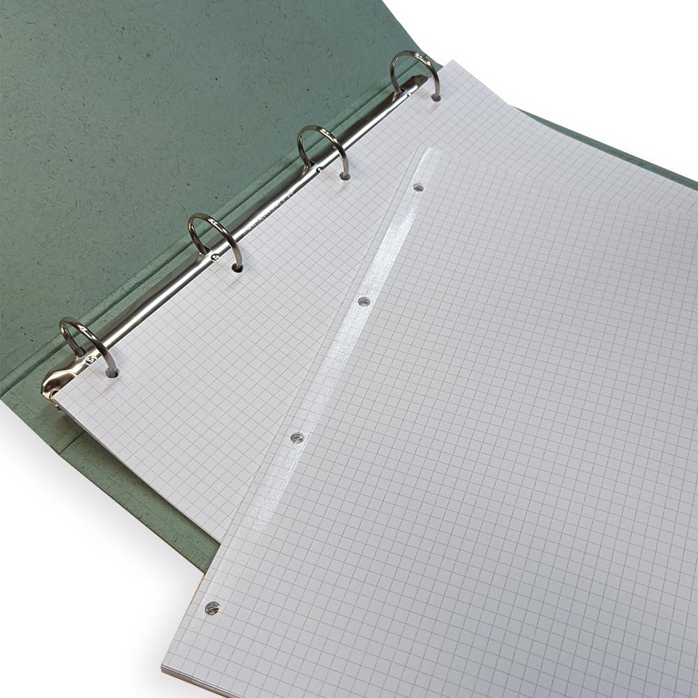 BM BeMore Ricambi Bandup A4 Con Banda Rinforzata Rigatura 5Mm Quadretti Con Margini 40 Fogli Carta 90G/Mq
