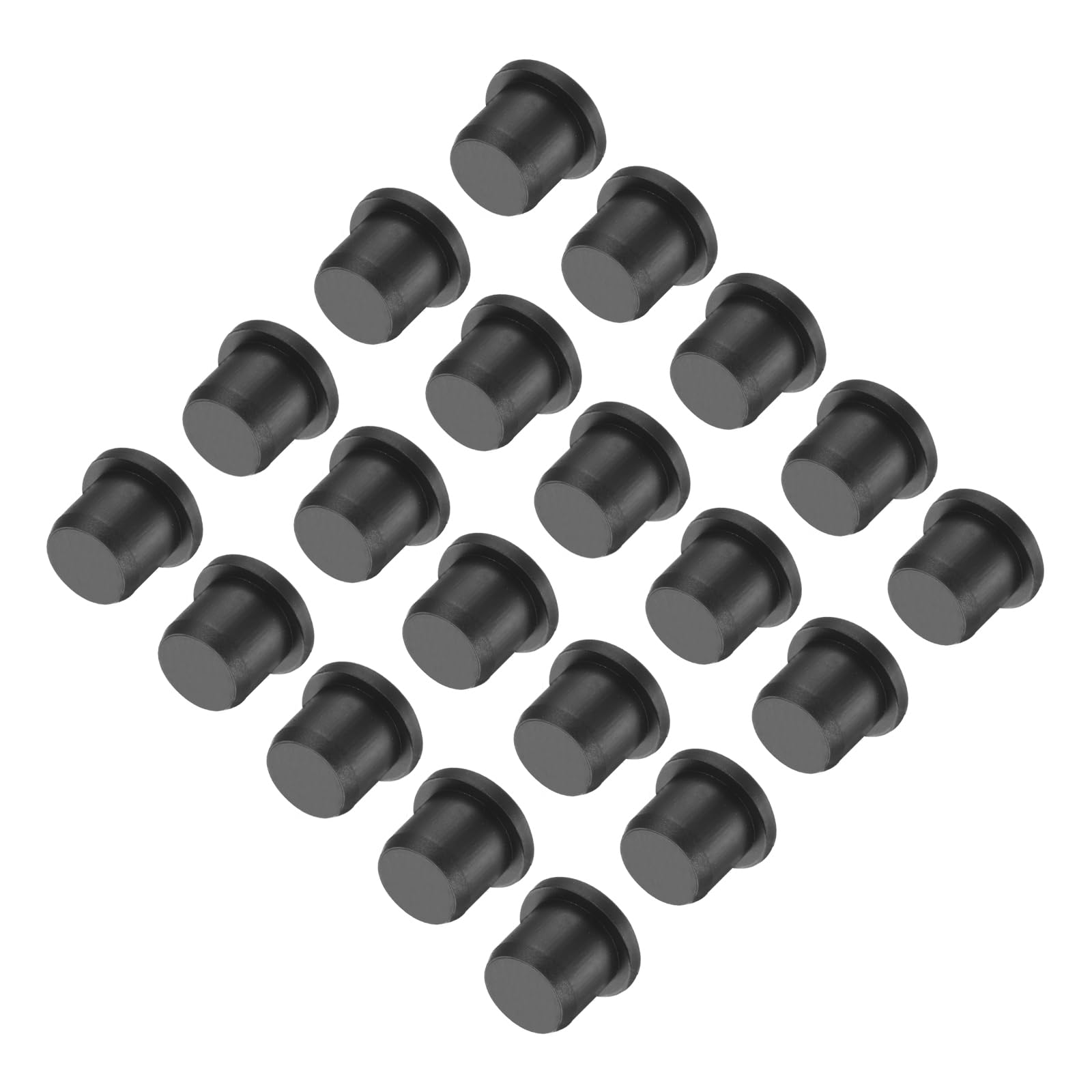 uxcell High Temp Silicone Plug Mount Dia 10.5mm/0.41 inch t Shaped Rubber Stopper Hole Plugs for Powder Coating Plating Waterproof Plugs Sealing Plugs Black Pack of 36(OD 13.5mm)
