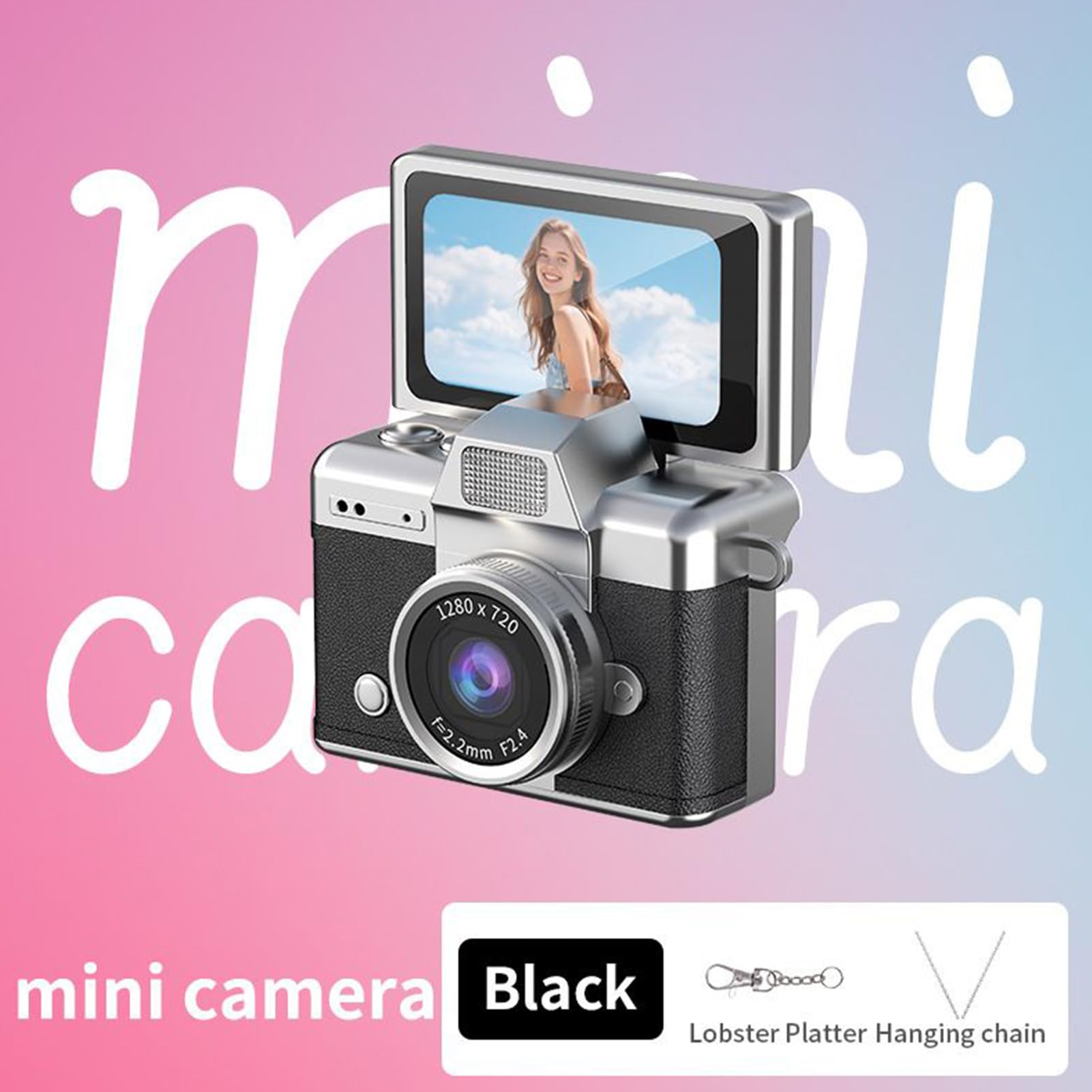 Amazon | ミニデジタルカメラ、レトロデジタルデザイン、3.8*2.7*2.3cm