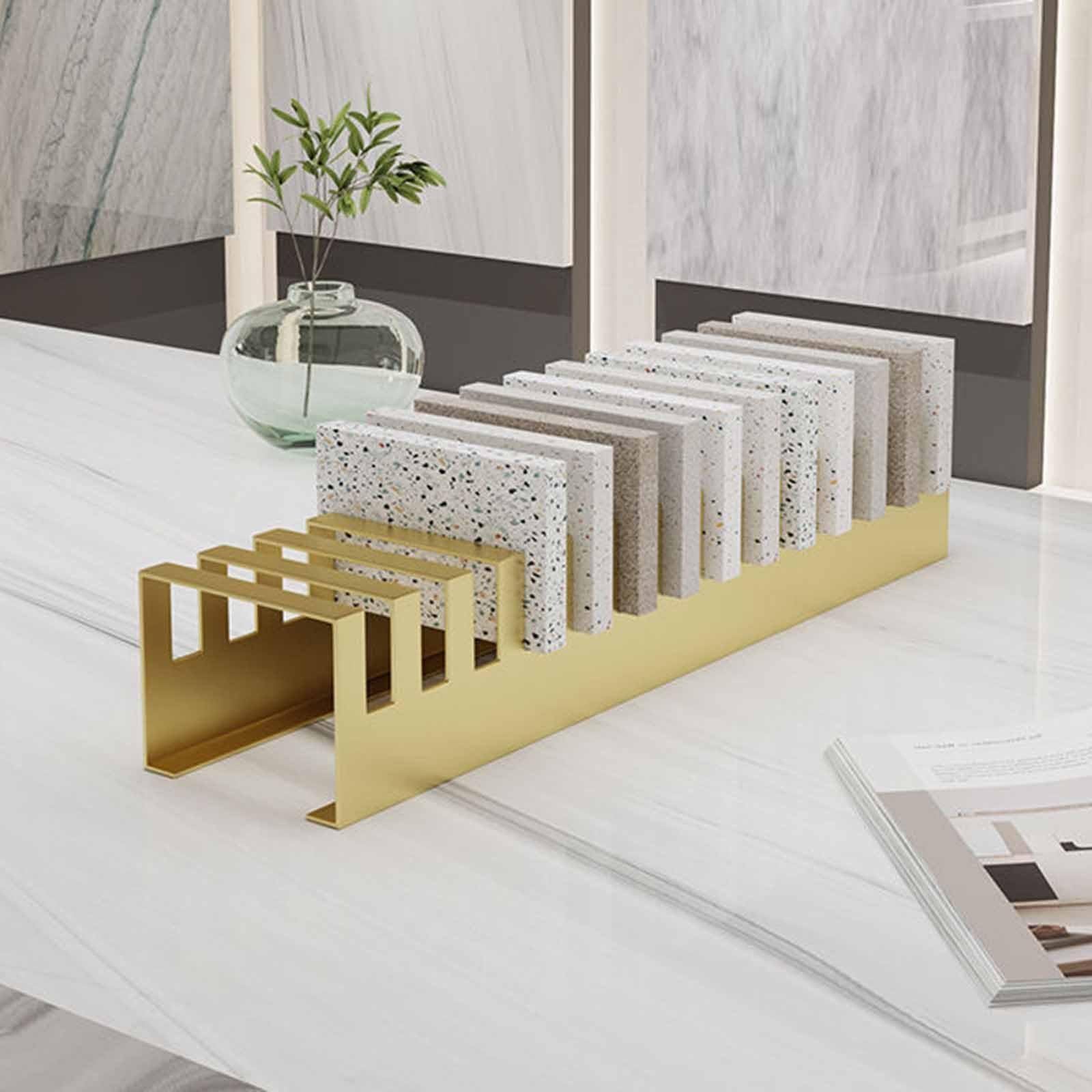 Scaffale di esposizione delle mattonelle di grande capacità, scaffale dell'organizzatore del campione della pietra di vetro per le vendite al dettaglio ed esposizioni del materiale