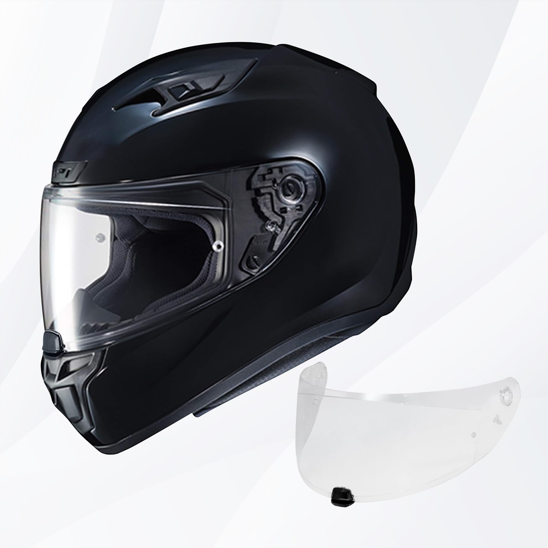 VCOROS Helmvisier für i70 i10 HJ-31,Motorradhelm Visier,Motorrad Windschutz Helm Objektiv Visier,Vollgesichts Helmlinsenvisier Motorradhelm Zube (Transparent)