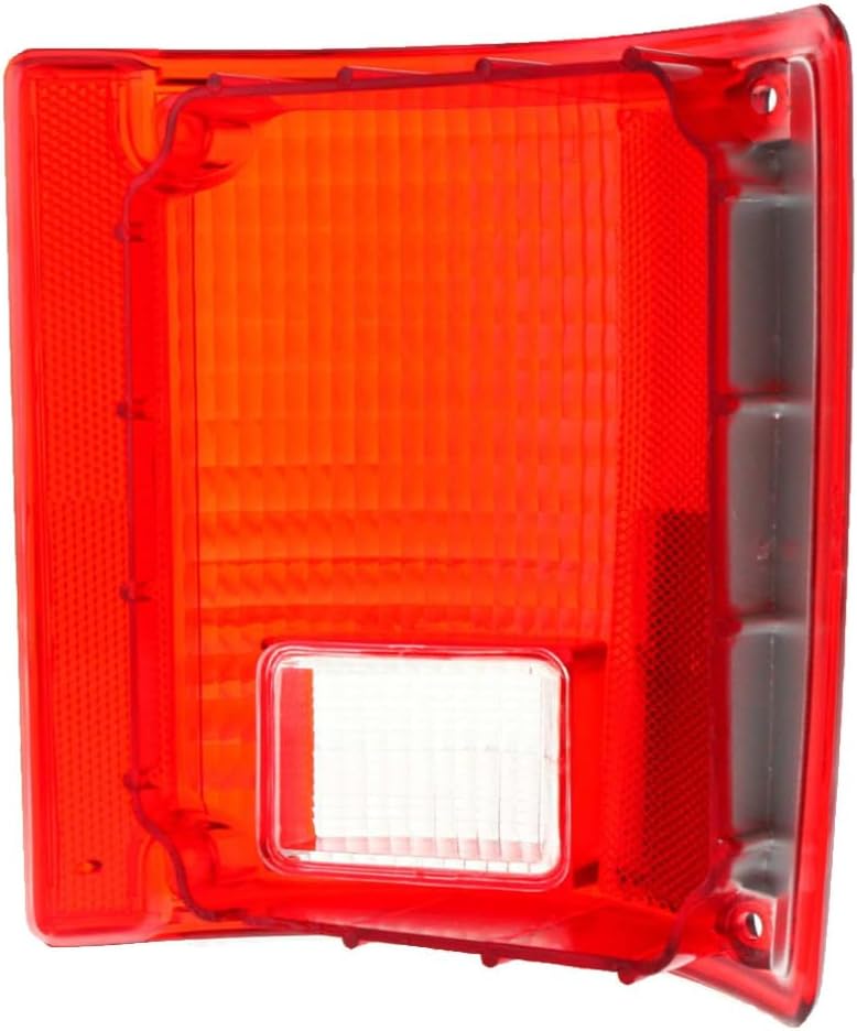 CarLights360 For 1973-1991 Chevy Pickup Tail Light Lens Driver and Passenger Side Pair | Plastic | Red and Clear | Replacement For GM2808111, GM2809111 | 5965775