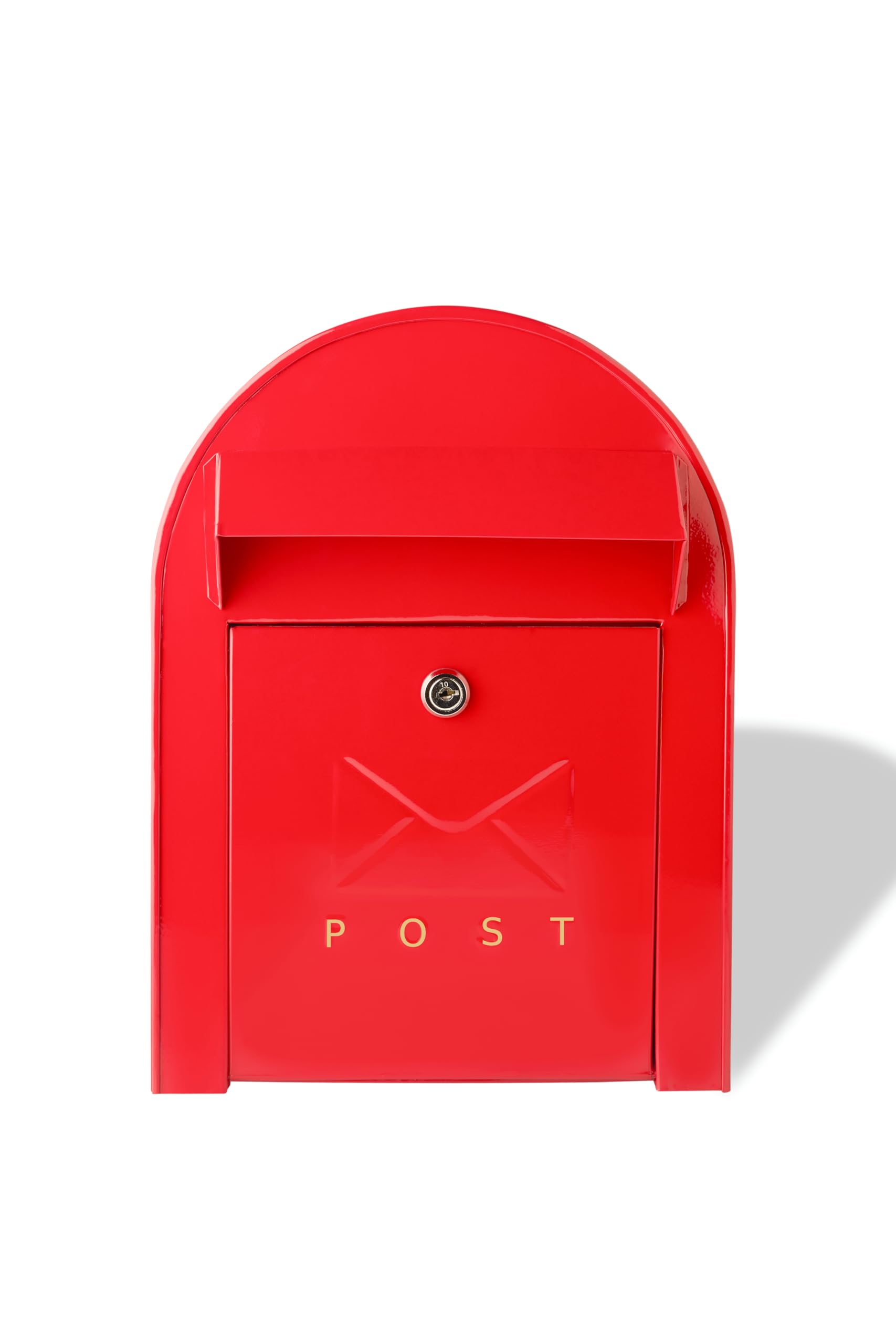 Assorted Collections Post Box Wall Mounted Classic Mailbox For Outside Wall Grey Weatherproof Large Letterbox Lockable 2 Keys Easy To Install,28W x 14D x 38H cm