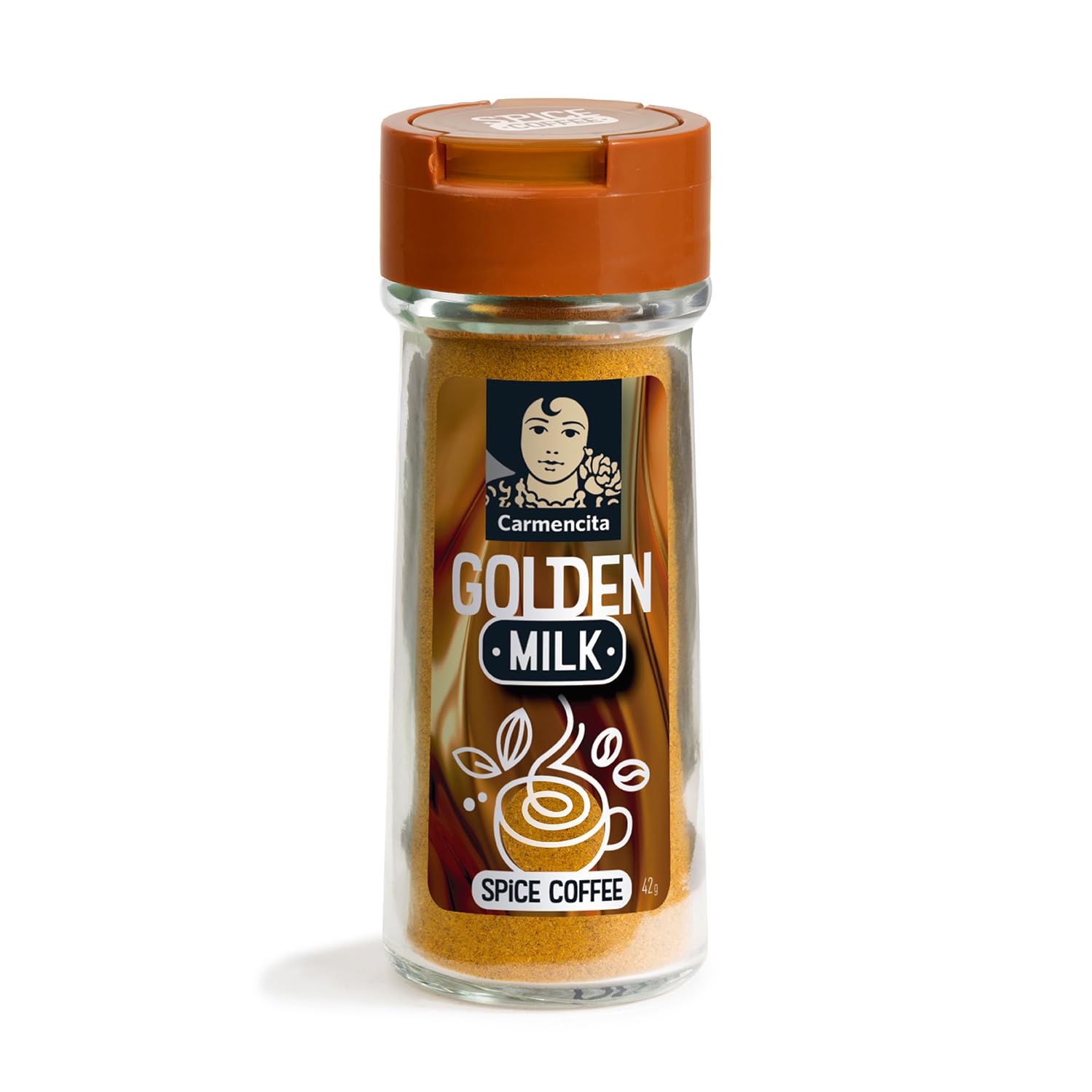 Carmencita Golden Milk, Mezcla de Especias para Café, Sin Gluten, 42 g