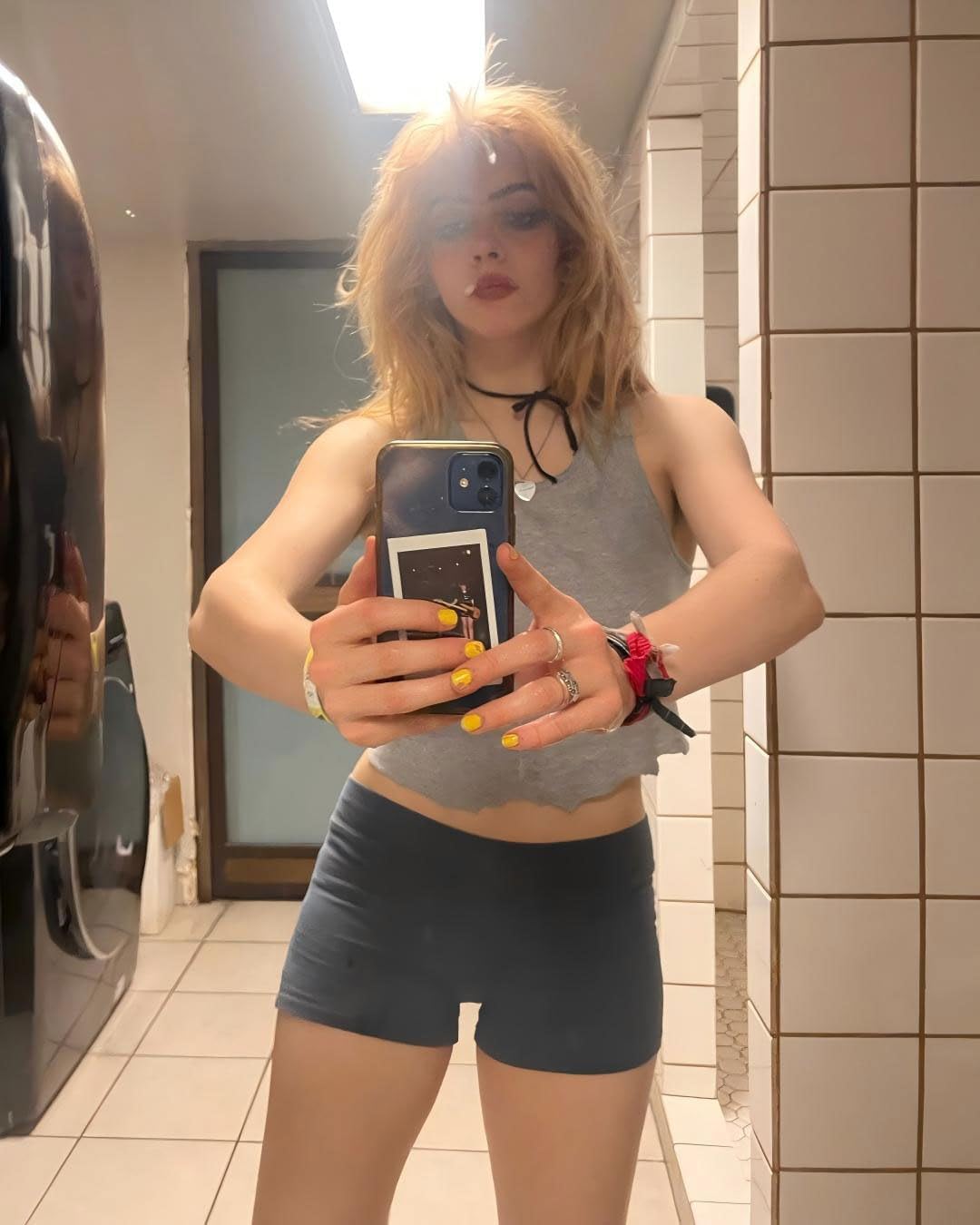 Womens Fold Over Shorts Elastic Waist Y2k Striped Shorts Skinny Pajamas Mini Sleepwear Stretchy Yoga Shorts - Image 6