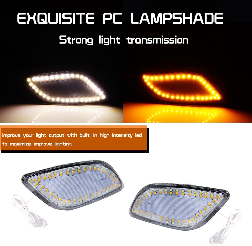 For 2002 2003 Subaru Impreza WRX RS TS Replacement Front Bumper Signal Side Marker Daytime running Lights 2 in 1 Led Lamp Clear Lens