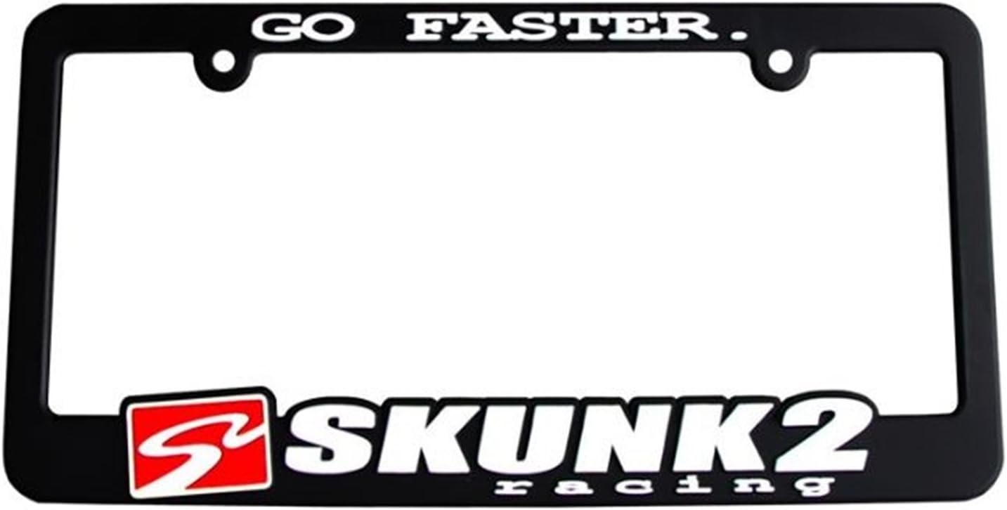 Skunk2 Racing 838-99-1460 License Plate Frame with 'Go Faster' Logo