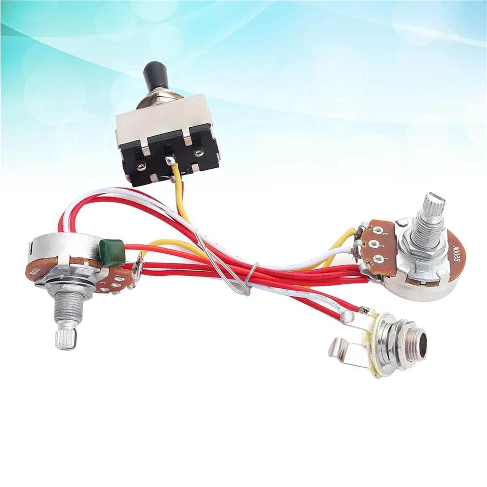 Arnés De Cableado Guitarra Potenciómetro De Botón De 500 K Para Guitarra