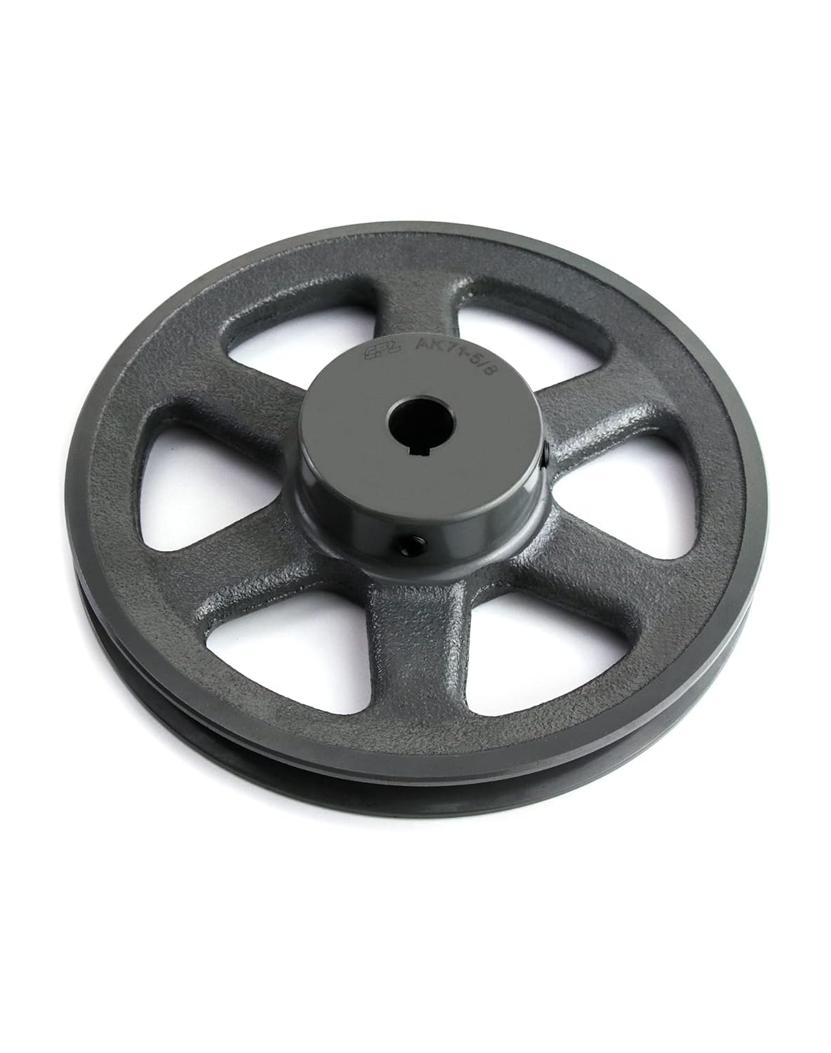 QWORK AK7158 Single Groove  Sheaves, 6.95" OD 5/8" Bore VBelt Sheave, A Belt Section, Cast