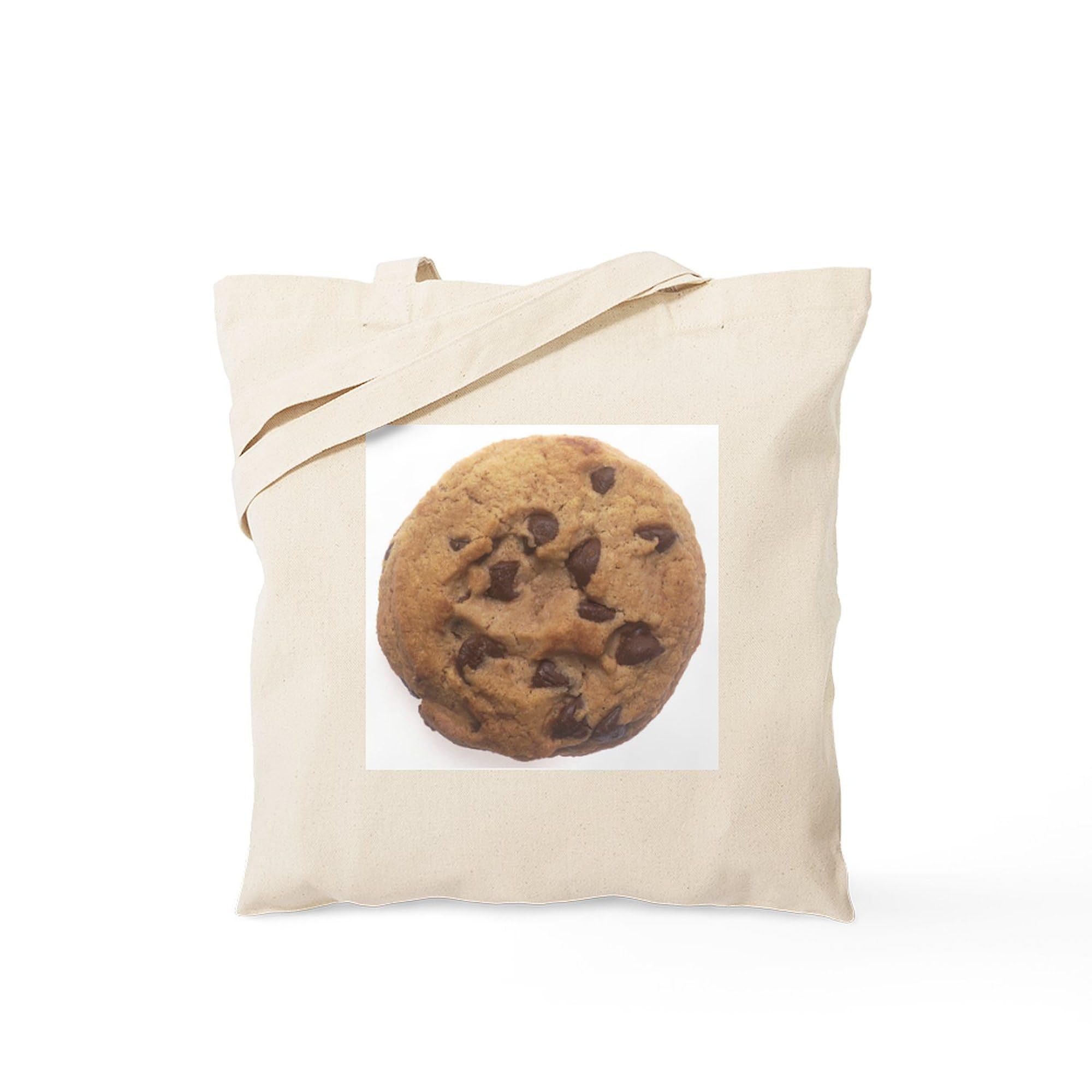 CafePress Chocolate Chip Cookie Tote Bag Natural Canvas Tote Bag, Reusable Shopping Bag