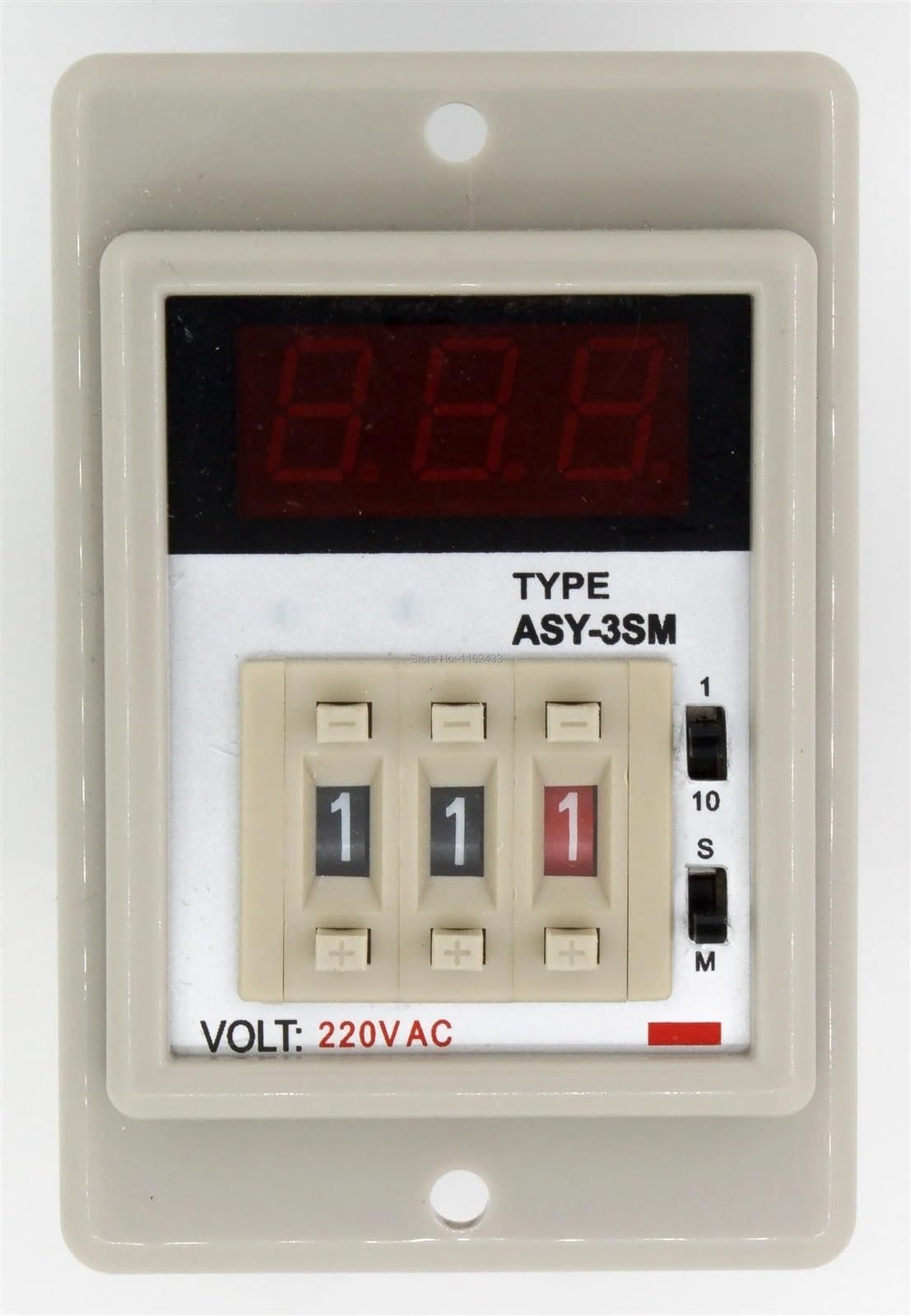 ASY-3SM biały przekaźnik czasowy 220 V AC z gniazdem czasowym serii ASY podstawa