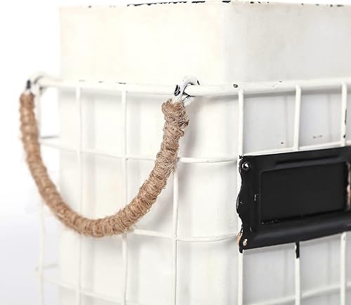 Miniatura 4 de NIKKY HOME Farmhouse - Cubertería con 3 compartimentos, para encimera, para cucharas, cuchillos, tenedores, color blanco