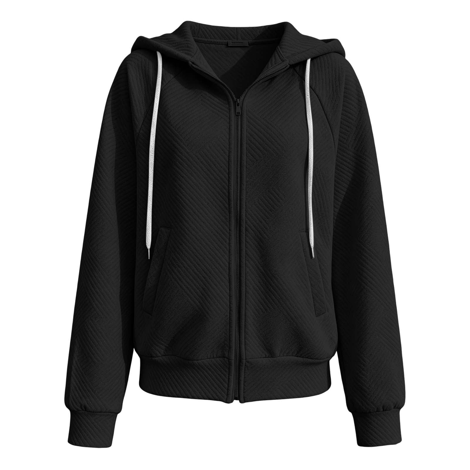 Generisch Sweat-shirt à capuche et fermeture éclair pour femme