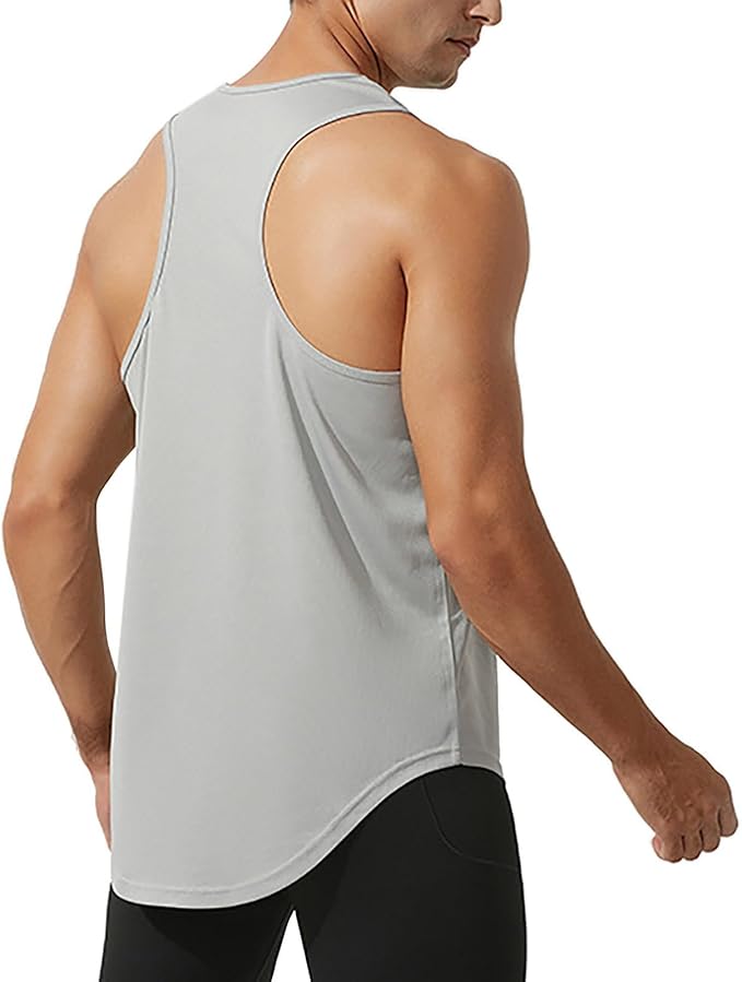 Uomo Canotte Sportivo Estiva Offerte Lampo Bodybuilding Palestra Tank Top Muscolo Allenamento Canotte Elasticizzato Running Stringer Vest Ad Asciugatura Rapida Senza Maniche Aderente Canottiera