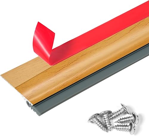 Miniatura 2 de MINGDAYUAN Parabrisas de puerta de metal con protector de ratón de puerta inferior, barredora de ventana de puerta de aluminio, 36 pulgadas de largo