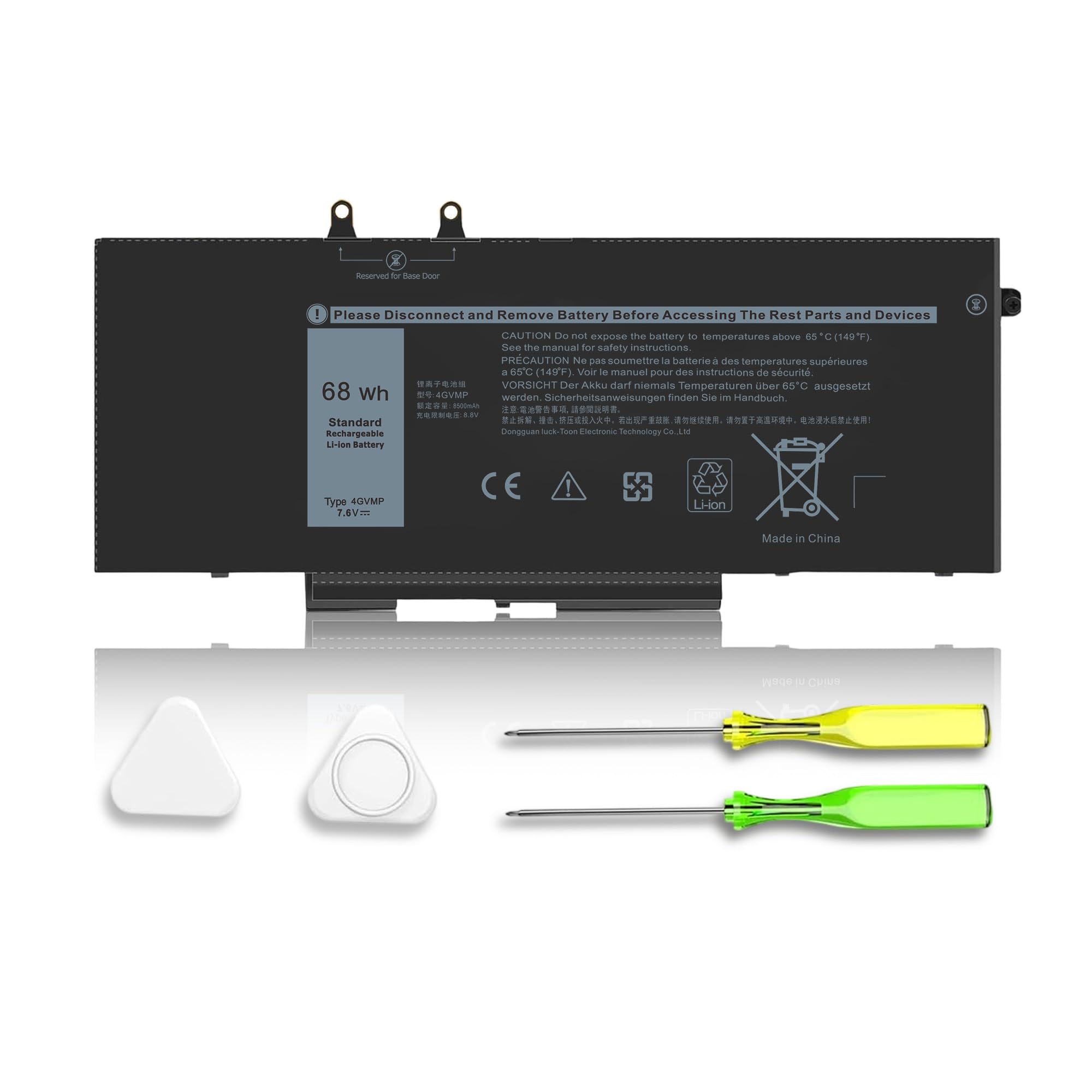 4GVMP Laptop Battery for DELL Latitude 5400 5500 5410 5510 Precision 3540 3550 Inspiron 7590 7591 7791 2-in-1 Series Latitude 5510 Battery Compatible with P84F, P42E, H82T6, C5GV2