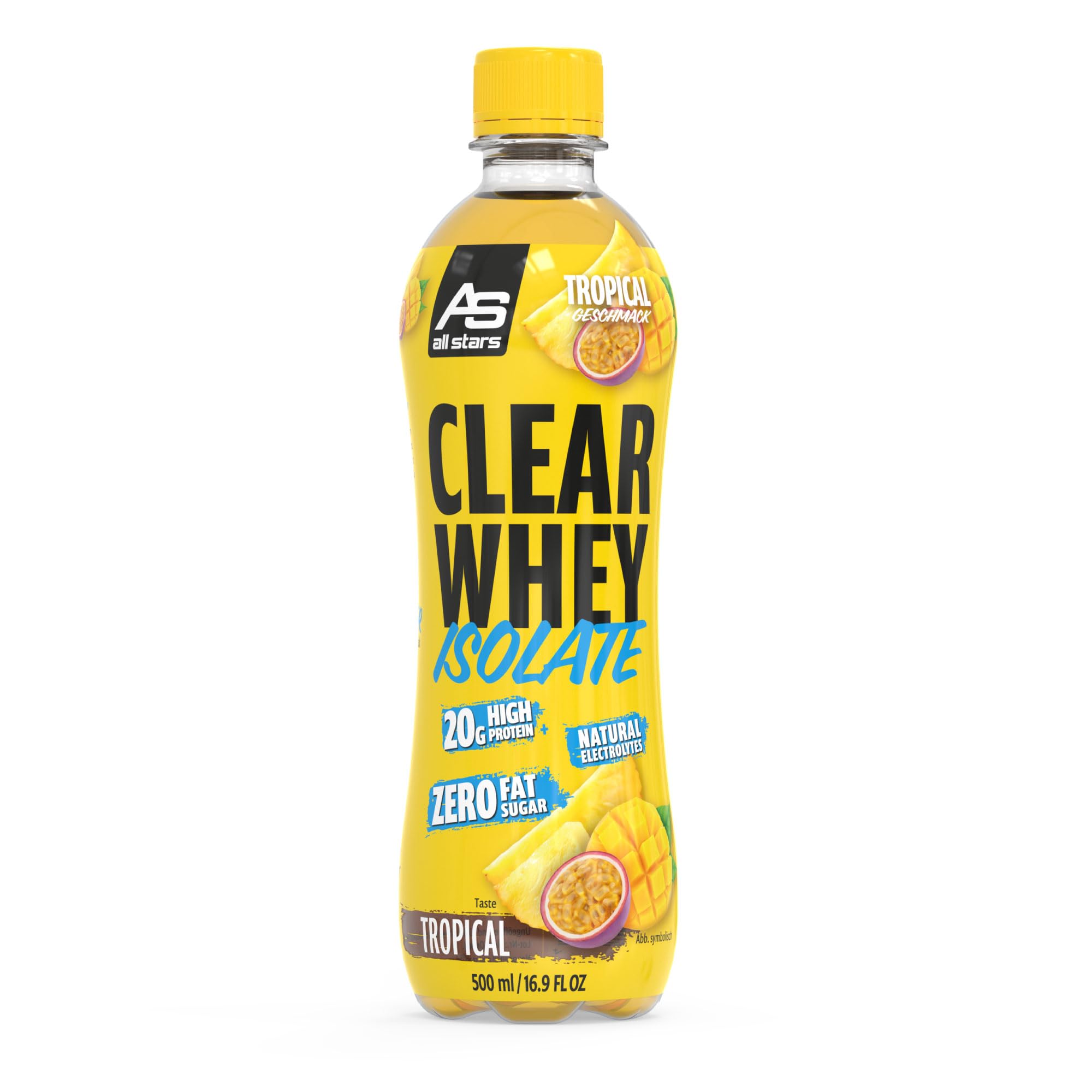 ALL STARS Clears Whey Isolate Protein Drink 12 x 500ml Tropical