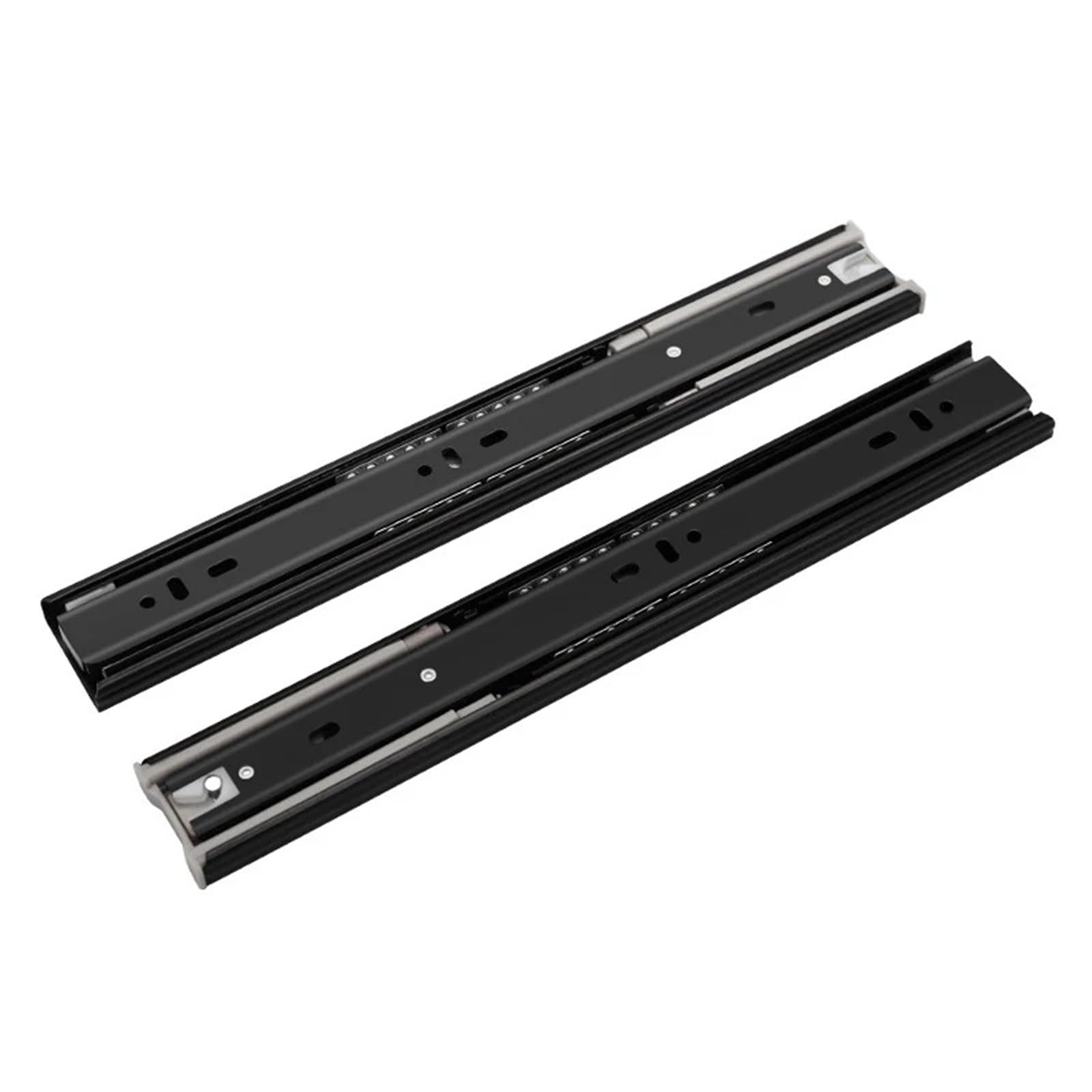 Ppqiru 20 Inch(500Mm) 4Pcs Metal Buffer Drawer Slides 8-20 Inch Track Width 45Mm Mute Three-Section Rail Sliding Furniture Hardware Fittings For Cabinet Drawer(20 Inch(500Mm))
