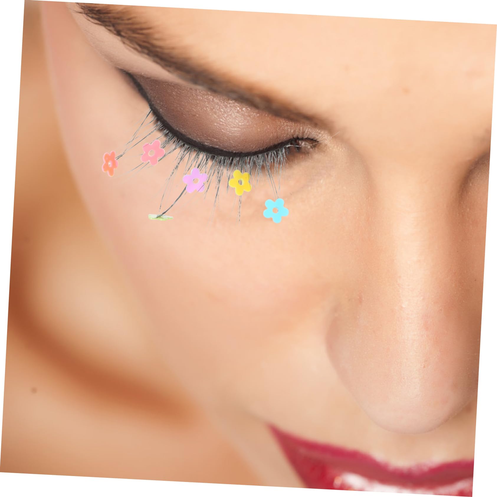 Housoutil 12 Paires De Faux Cils À Paillettes Courts Faux Faux Cils Individuels À Paillettes Cils Cils À Paillettes Imitation Miss Étendre Naturel