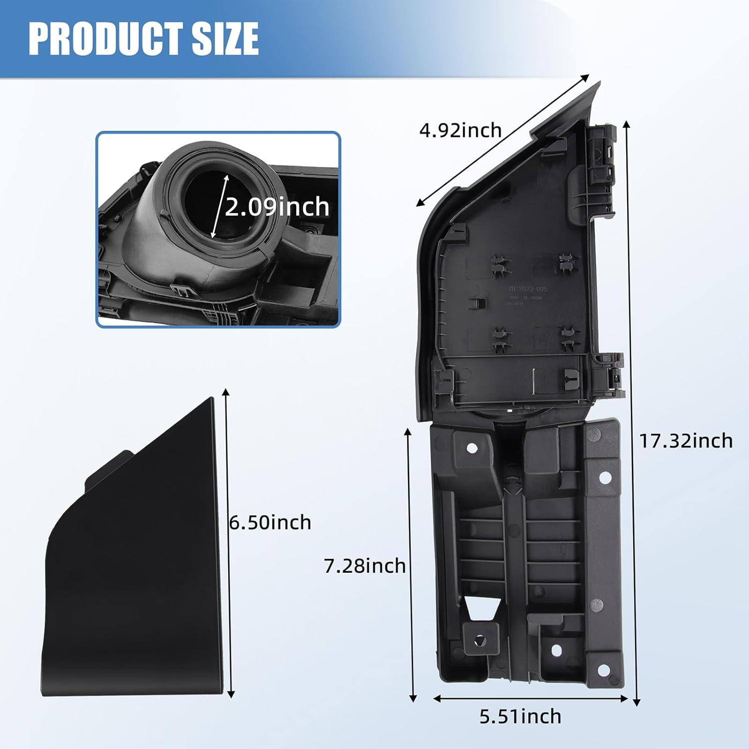 Sorello Fuel Filler Door Housing Pocket with White Cover Compatible with Ford Transit 2015 2016 2017 2018 2019 2020 2021 2022 2023 3.5L - Replace CK4Z-5427936-A CK4Z-5427936-F CK4Z-5427936-J