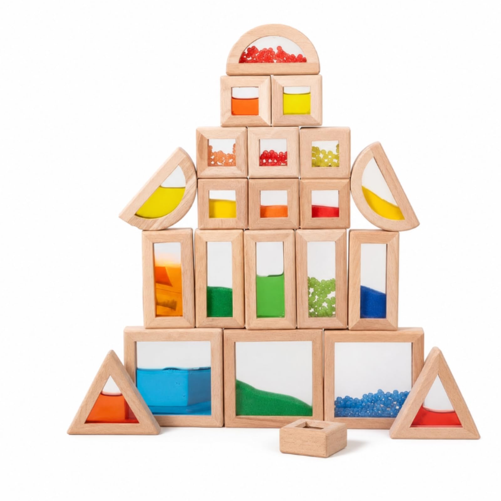 22 Stück Transparent Lichausteine SinneswahrnehmungBausteine, für Zimmer,
