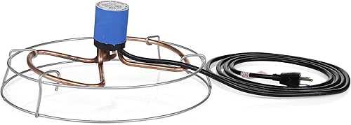 Miniatura 7 de Farm Innovators - Calentador de tanque de agua sumergible de aluminio fundido de 1500 vatios con termostato autorregulador para granja y hogar,