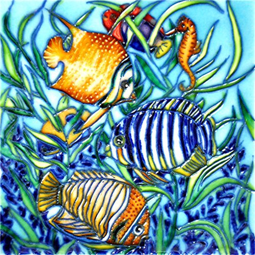 Angel Play - Decorative Ceramic Art Tile - 6"x6" En Vogue