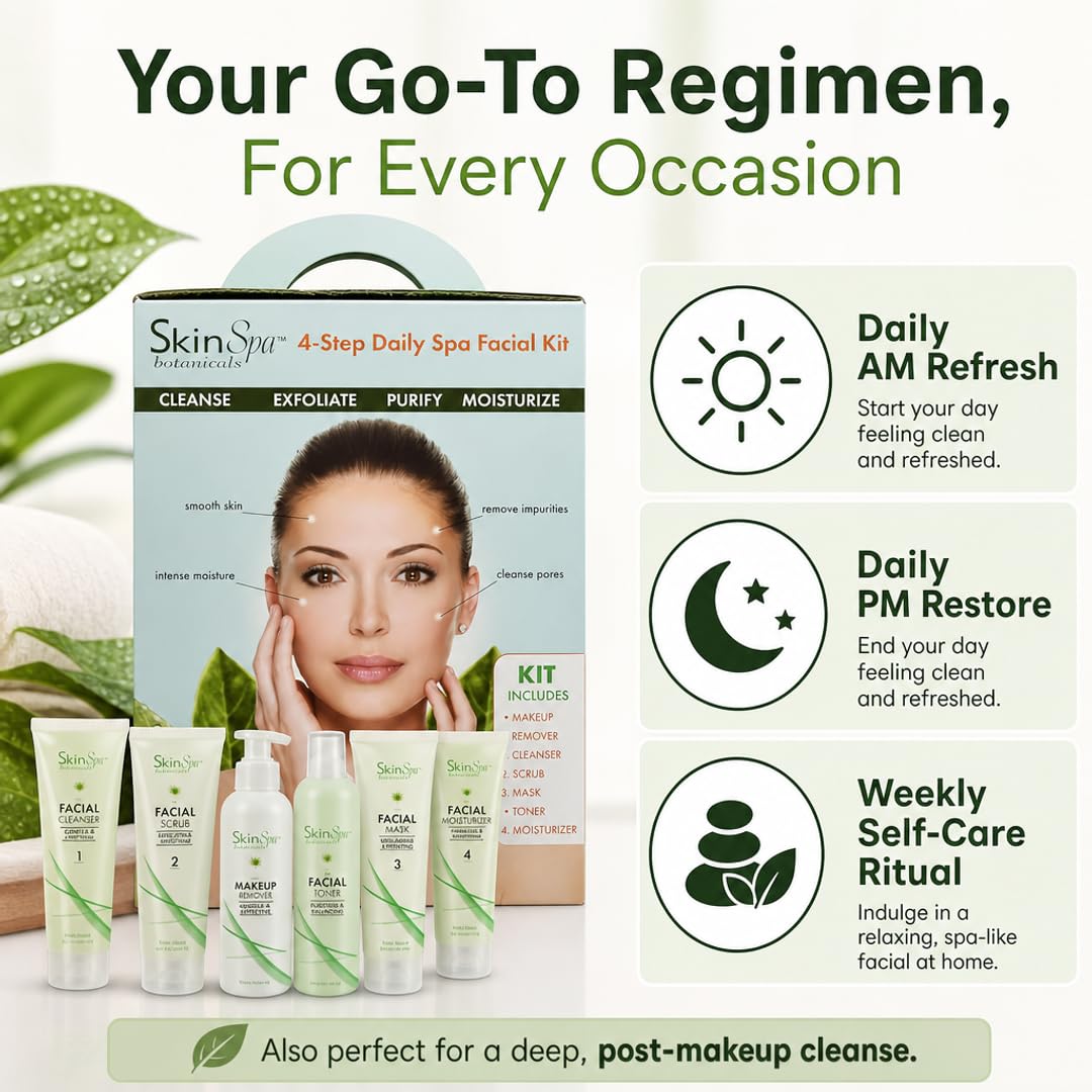 Amazon.com: SkinSpa Complete 4-Step Facial Skincare Set – 6 Full