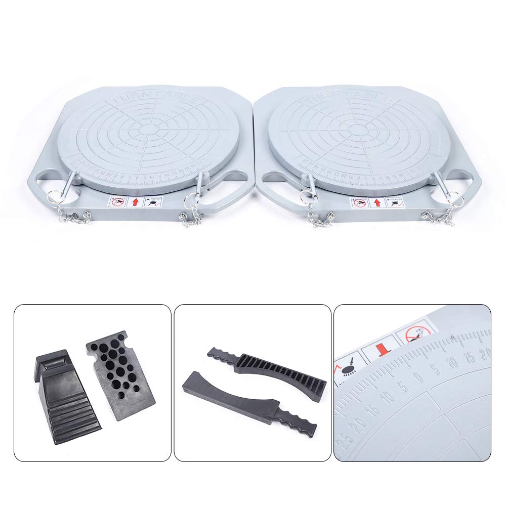 Pair Wheel * Turntable Turn Plates 360° Rotating Turn Plate Table 6T/ 13227 LBS Capacity W/ Transition * Thrust Block Turntable Front