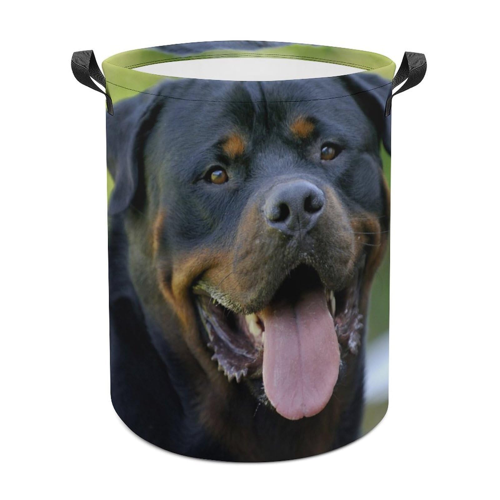 MHYRAC Laundry Hamper, Rottweiler Laundry Basket, Washing Basket with Handle
