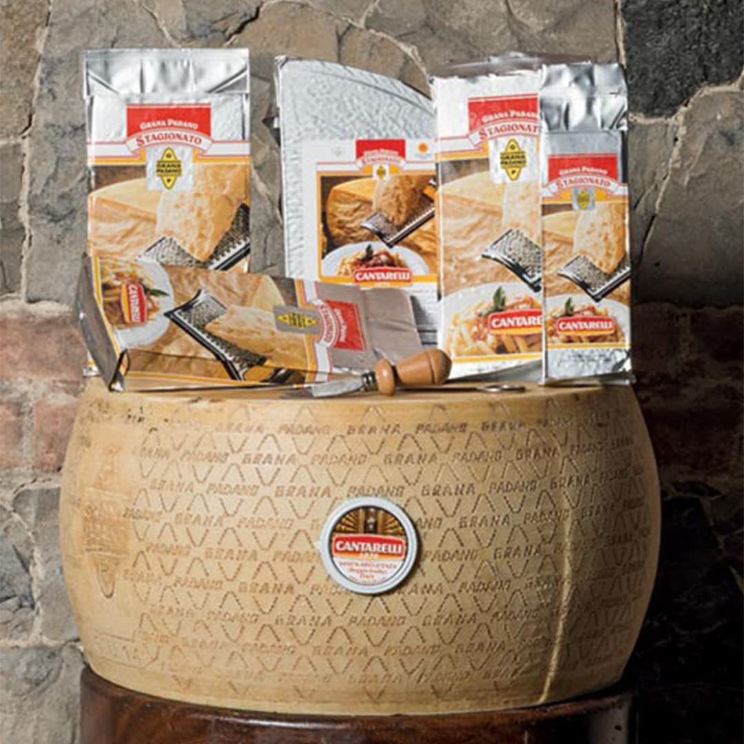 Cantarelli 1876 - Grana Padano DOP - Natürliche Reifung für 16 Monate - 1 kg