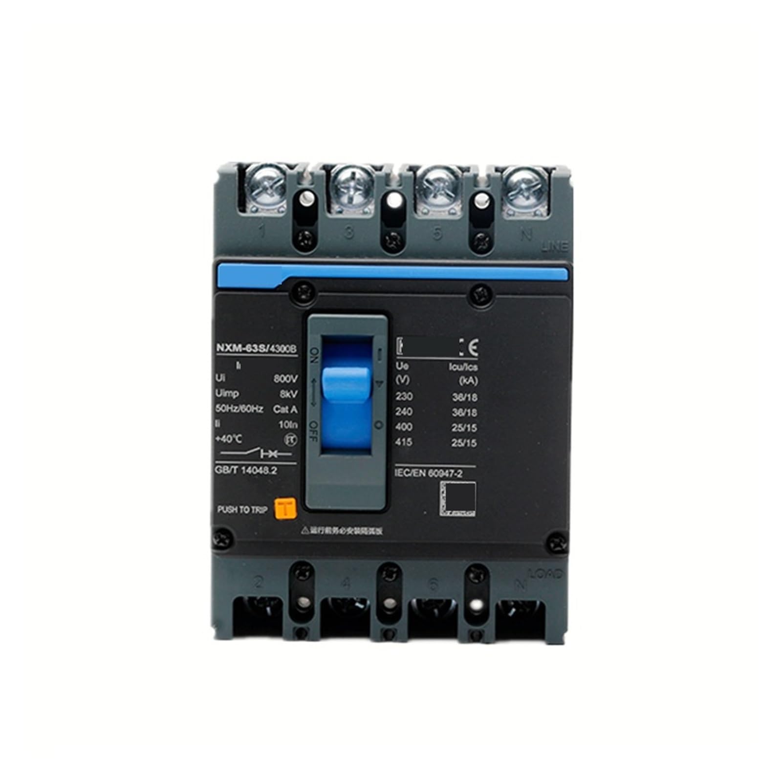 Disyuntor de caja moldeada NXM-63S/3300 protege circuitos de fallos 2