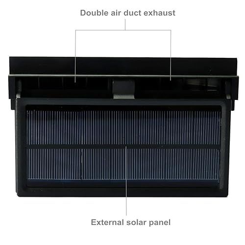 Miniatura 3 de Ventilador de escape de coche accionado solar, ventilador de radiador de coche, purificadores de aire de ventilación de aire de ahorro de energía 2W